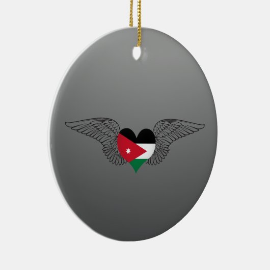 Ik hou van Jordan-wings Keramisch Ornament (Rechts)