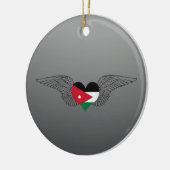Ik hou van Jordan-wings Keramisch Ornament (Links)