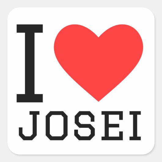 Ik hou van Josei Vierkante Sticker (Voorkant)