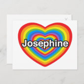 Ik hou van Josephine. Ik hou van je Josephine. Har Briefkaart (Voorkant / Achterkant)