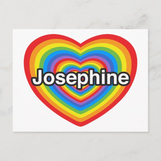 Ik hou van Josephine. Ik hou van je Josephine. Har Briefkaart (Voorkant)
