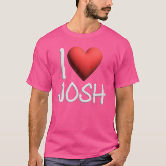 Ik hou van Josh Naam Gepersonaliseerde Mannen Guy  T-shirt