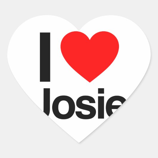 ik hou van josie hart sticker (Voorkant)