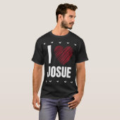 Ik hou van JOSUE voornaam Cool Heart T-shirt (Voorkant volledig)