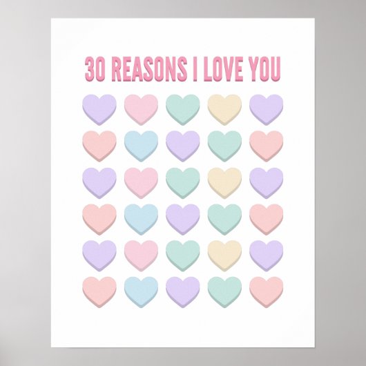 Ik hou van jou - 30e Valentijnscadeau Poster (Voorkant)