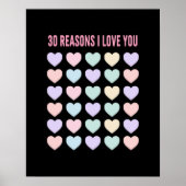 Ik hou van Jou - 30e verjaardagscadeau - 30e cadea Poster (Voorkant)