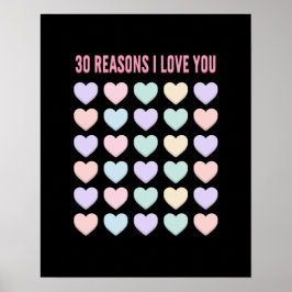 Ik hou van Jou - 30e verjaardagscadeau - 30e cadea Poster