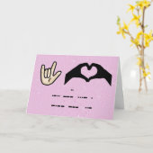 Ik hou van jou 3 manieren kaart (Gele Bloem)