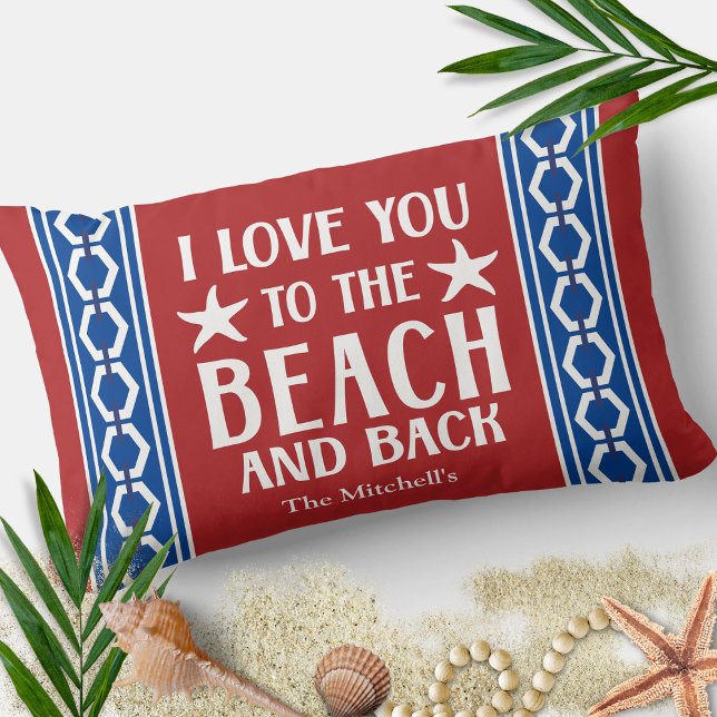 Ik hou van jou aan de strand en de achterkust van  kussen (Creator heeft geüpload)