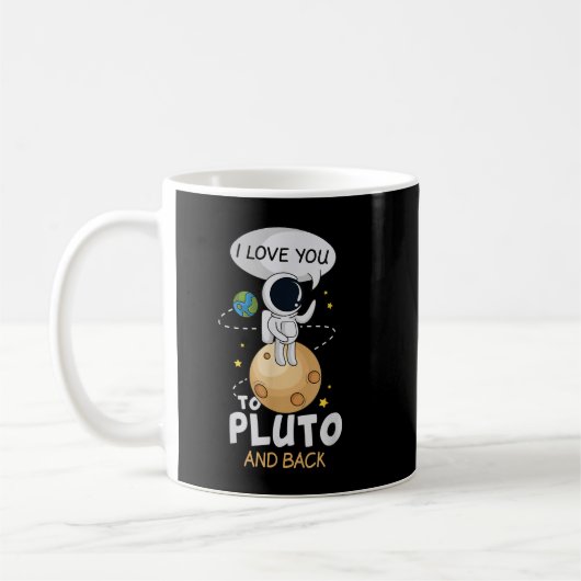 Ik hou van jou aan Pluto en Terug. Astronomer Moon Koffiemok (Links)