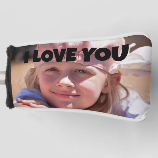 IK HOU VAN JOU AANGEPASTE FOTO GOLF HEAD COVER (Voorkant)