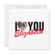 Ik hou van jou aangepaste foto hart en naam