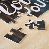 Ik hou van jou aangepaste foto-overlay Valentijnsc Legpuzzel (Zijkant)