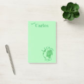 Ik hou van jou Aarde, Schets, Groene Gepersonalise Post-it® Notes (Kantoor)