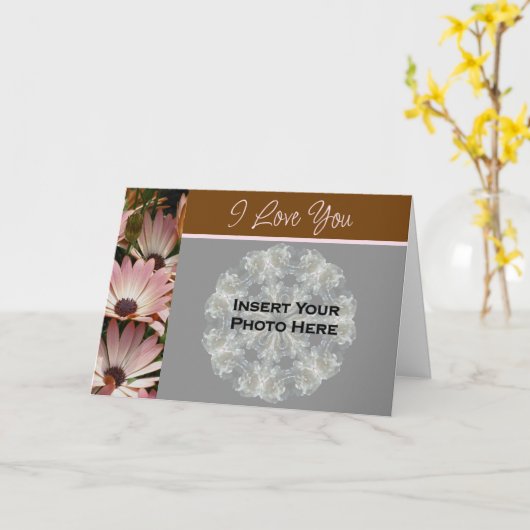 Ik hou van jou Afrikaanse madeliefjes bloem foto Kaart (Gele Bloem)