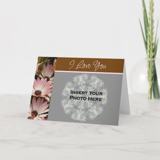 Ik hou van jou Afrikaanse madeliefjes bloem foto  Kaart (Voorkant)