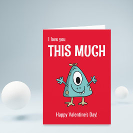 Ik hou van jou Alien Valentijnsdag Feestdagen Kaart