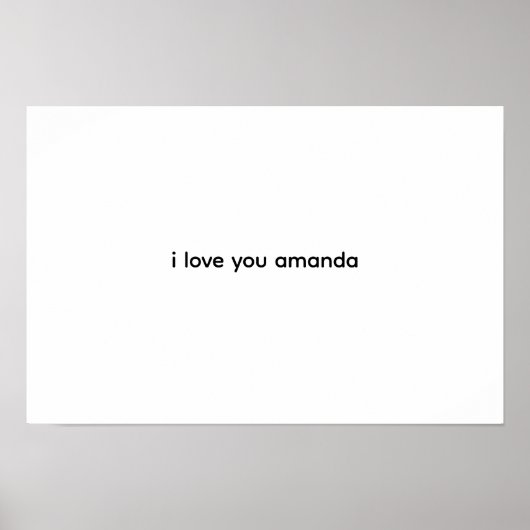 ik hou van jou amanda canvas poster (Voorkant)
