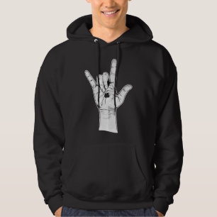 Ik Hou Van Jou ASL Handgebaar - Handgetekende Nieu Hoodie