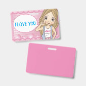 IK HOU VAN JOU BADGE (Voor- en achterkant)