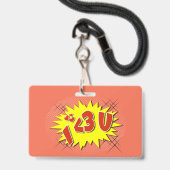 Ik hou van jou badge (Achterkant met lanyard)