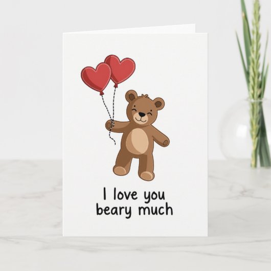 Ik Hou Van Jou Beary Veel Kaart (Voorkant)