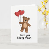 Ik Hou Van Jou Beary Veel Kaart (Gele Bloem)