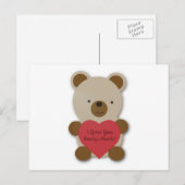 Ik Hou Van Jou Beary Veel Knuffel Teddybeer Feestdagenkaart (Voorkant / Achterkant)