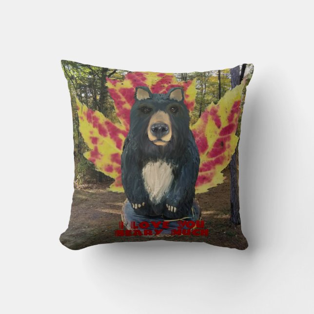 Ik Hou Van Jou Beary Veel Worp Kussen 16 x 16 (Voorkant)