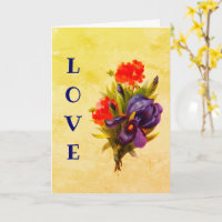 Ik hou van jou Blauwe Iris Bloem Kunst Persoonlijk