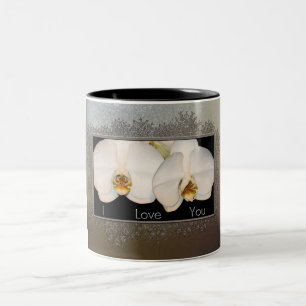 Ik Hou Van Jou Bloem Orchidee Tweekleurige Koffiemok