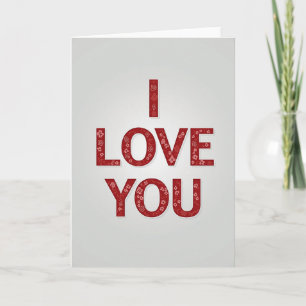 Ik Hou Van Jou Bloemige Valentijnskaart Kaart