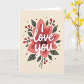 Ik Hou Van Jou Bloemkaart Kaart (Gele Bloem)