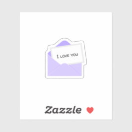 Ik Hou Van Jou Brief Sticker