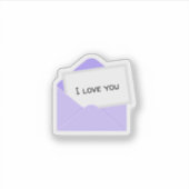 Ik Hou Van Jou Brief Sticker (Voorkant)