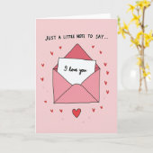 Ik Hou Van Jou Briefkaart (Gele Bloem)