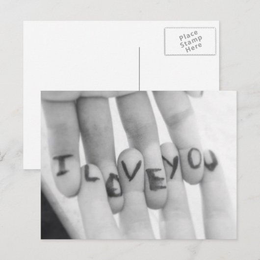 Ik hou van jou briefkaart (Voorkant / Achterkant)