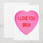 Ik hou van jou Bruh Feestdagenkaart (Voorkant / Achterkant)
