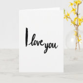Ik Hou Van Jou Brush Script Kaart (Gele Bloem)