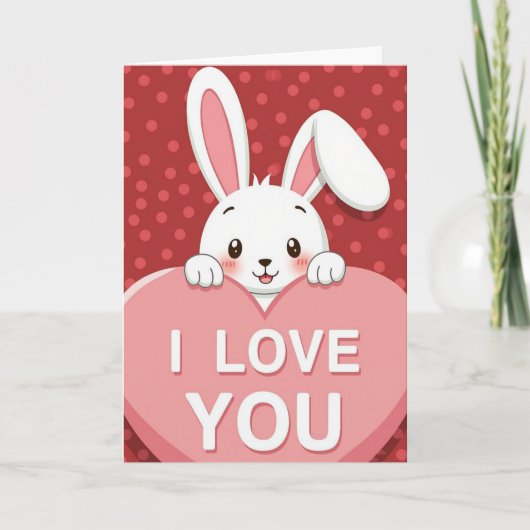 Ik Hou Van Jou Bunny Kaart (Voorkant)