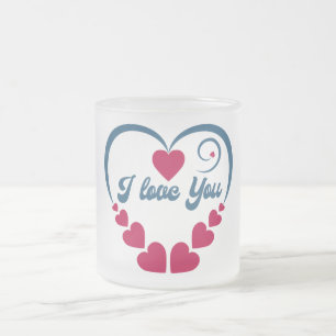 Ik hou van jou cadeau matglas koffiemok