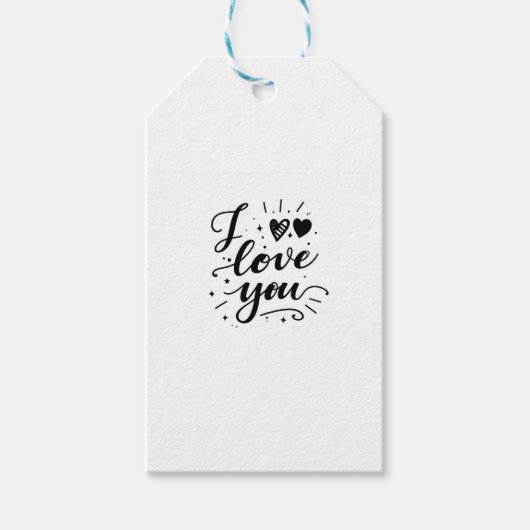 ik hou van jou cadeaulabel (Voorkant)