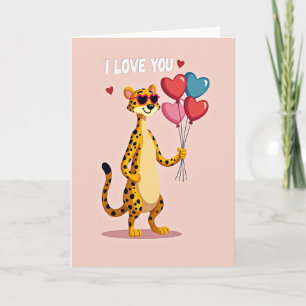 Ik Hou Van Jou Cheetah Kaart