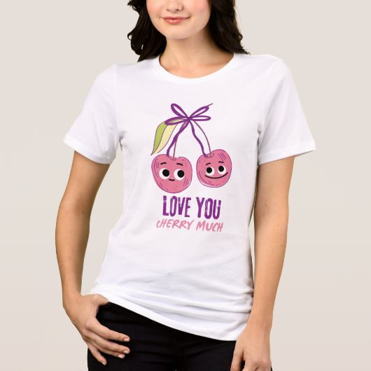 IK HOU VAN JOU CHERRY VEEL Tri-Blend SHIRT (Voorkant)