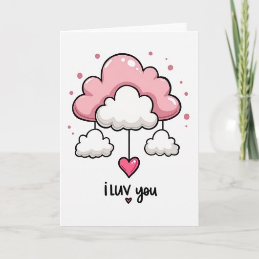 Ik Hou Van Jou Cloud Mobiele Kaart (Voorkant)