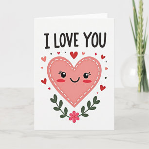 Ik Hou Van Jou Cute Heart Kaart