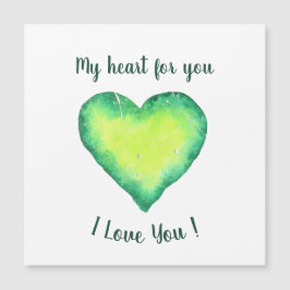 Ik hou van jou die groene en blauwe harthag krijgt