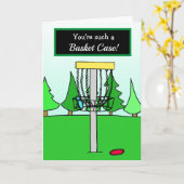 Ik hou van jou, Disc Golf Humor, Basket Case Kaart (Gele Bloem)