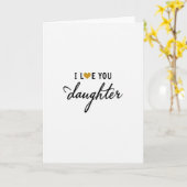 Ik Hou Van Jou Dochter Gouden Hart Kaart (Gele Bloem)