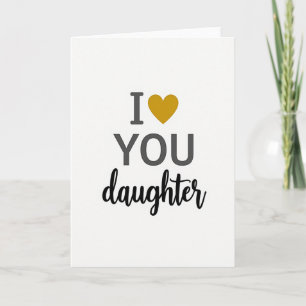 Ik Hou Van Jou Dochter Minimalistische Kaart